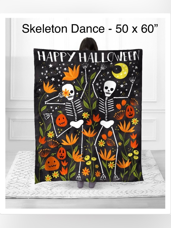 Regal Comfort Other - Skeleton Dance Halloween Throw Blanket 50x60 Fleece Spooky NWT